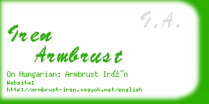 iren armbrust business card